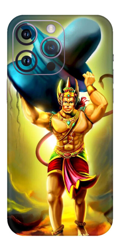 Hanuman with Shivling Mobile Skin