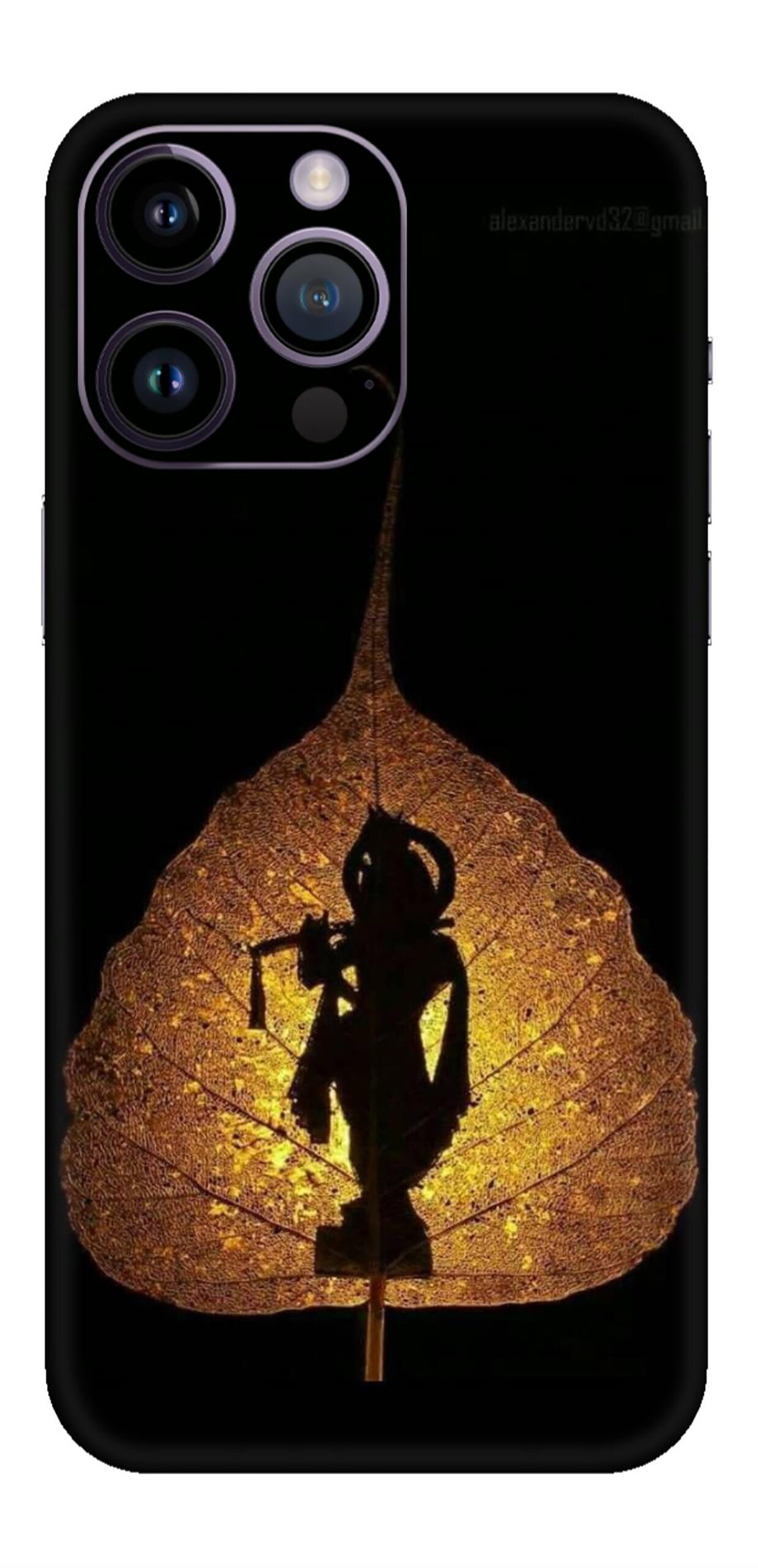 Lord Krishna Black Mobile Skin