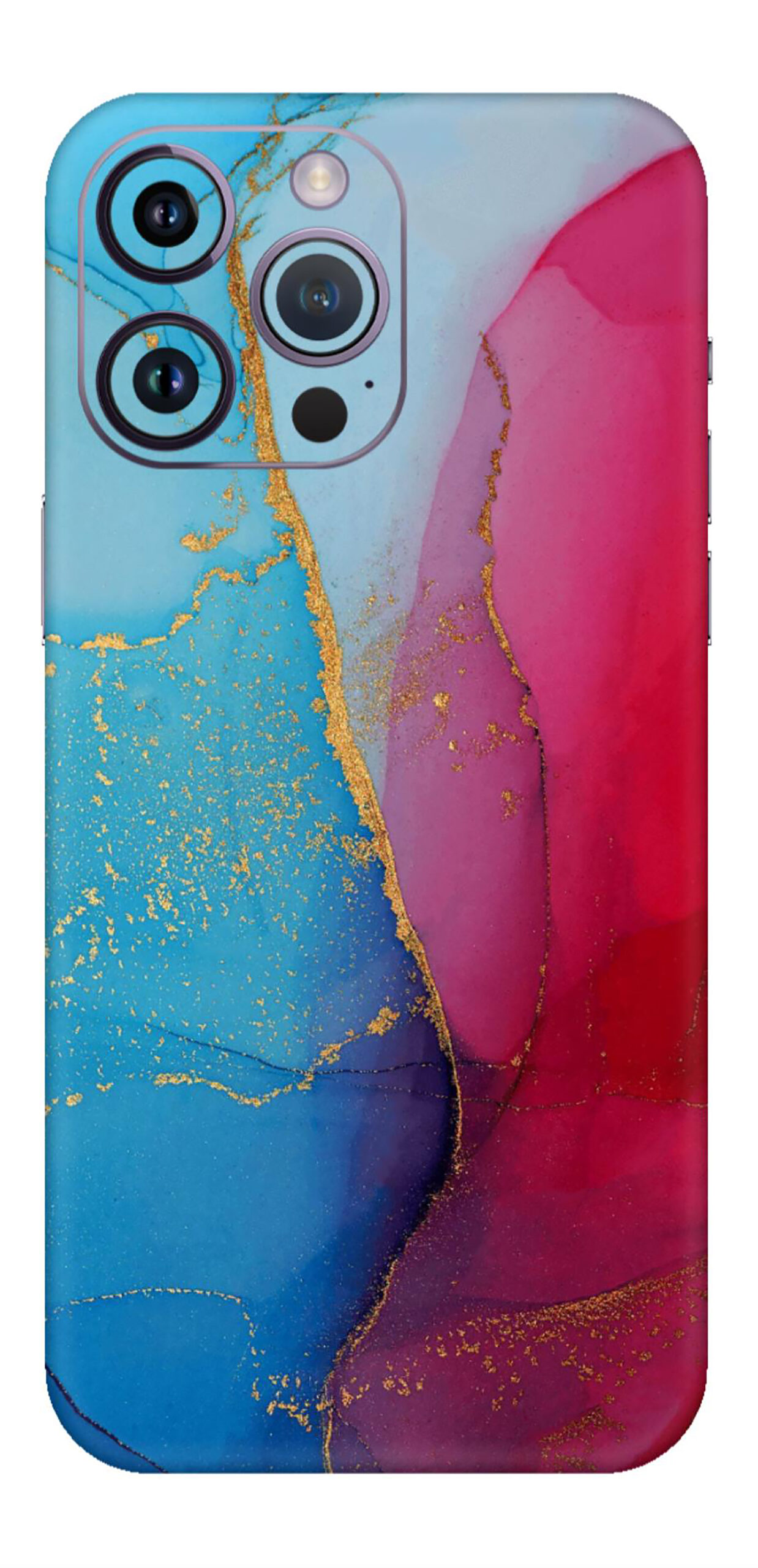 Pink blue gold Mobile Skin