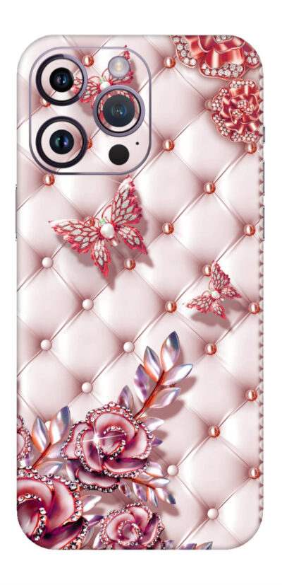 Pink flower Mobile Skin