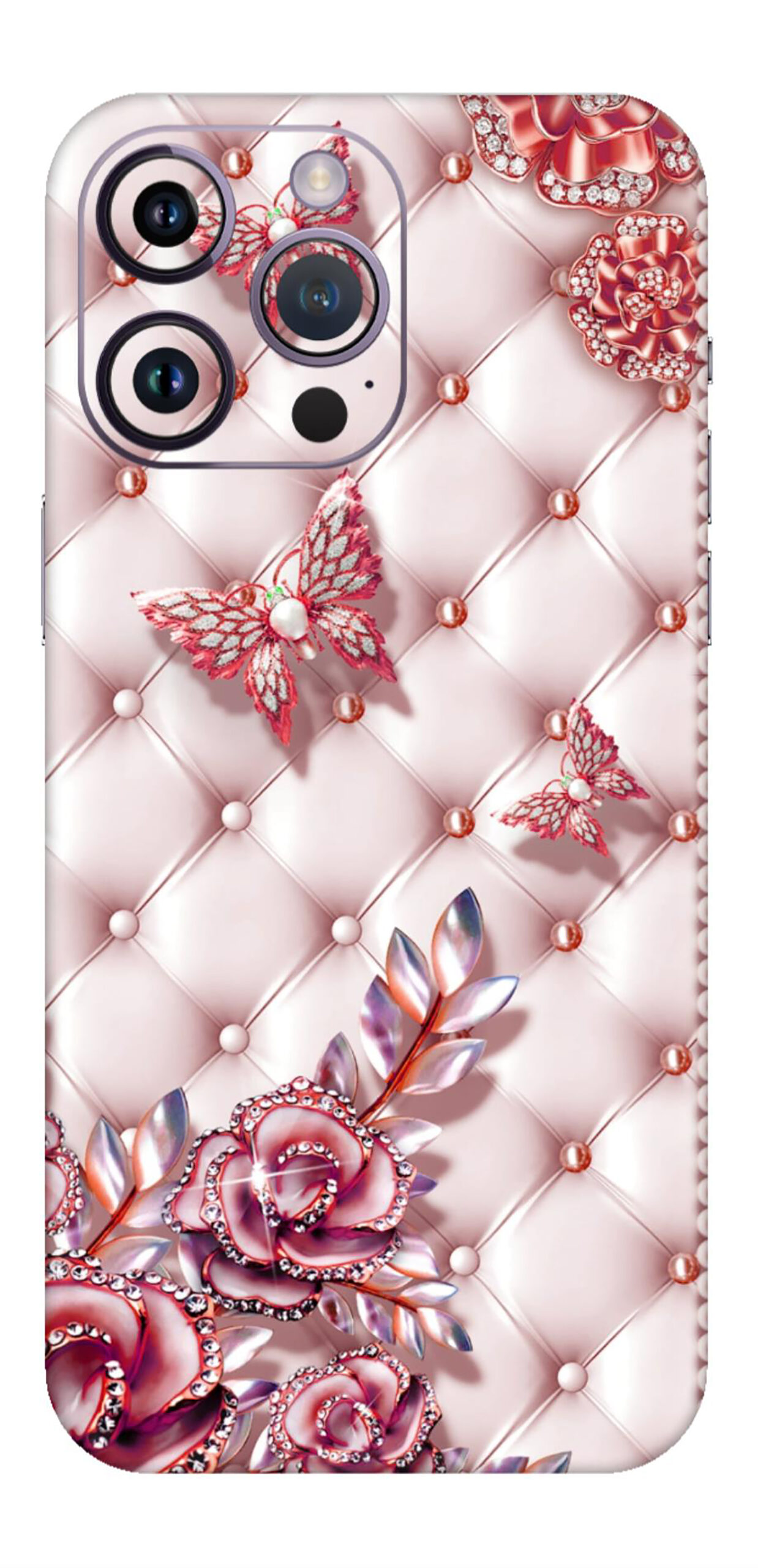 Pink flower Mobile Skin